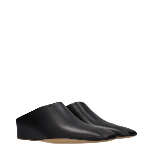 Jil Sander Slippers and Clogs Women Leather Black