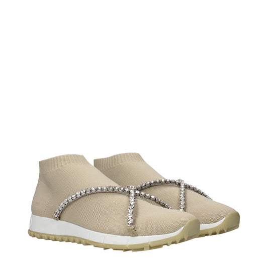 Jimmy Choo Slip on Women Fabric  Beige/Sand