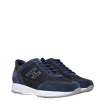 Hogan Sneakers Men Suede Blue/Dark Grey