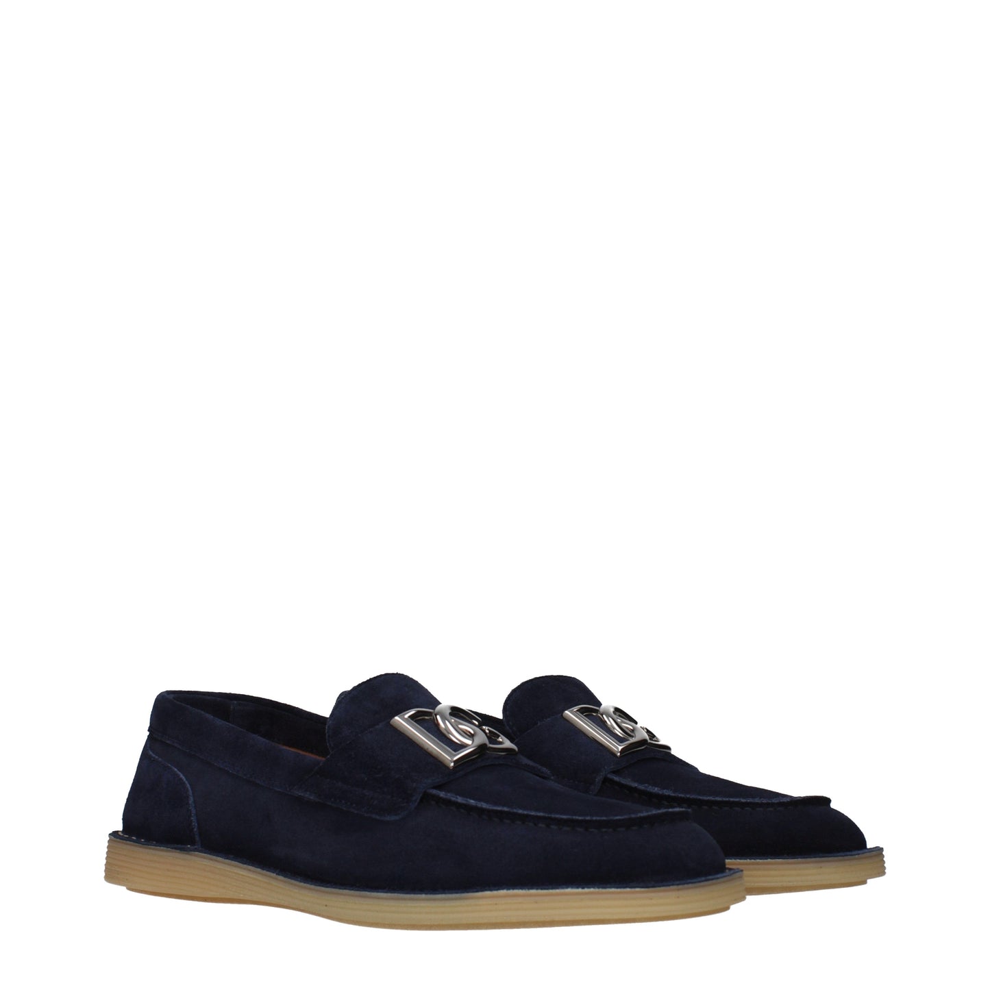 Dolce&Gabbana Loafers Men Suede Blue