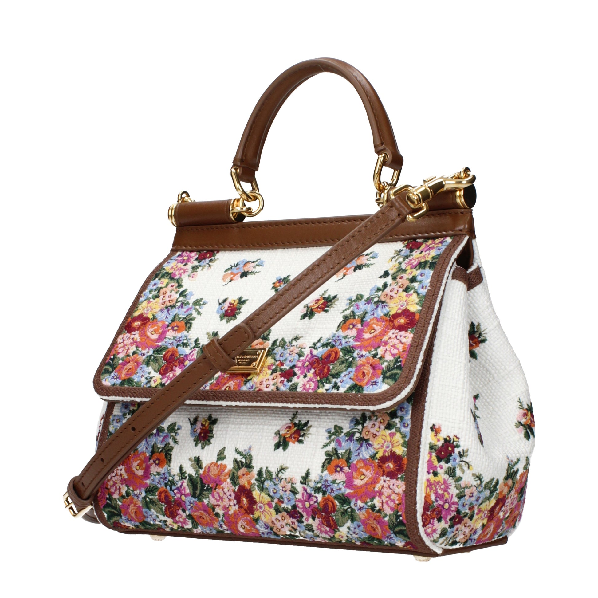 Dolce&Gabbana Handbags Women Fabric  Multicolor/Camel