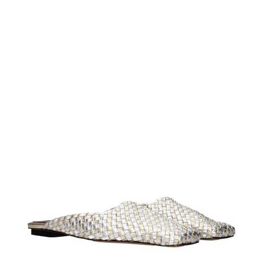Stella McCartney Slippers and Clogs Women Eco Leather Silver/Gold
