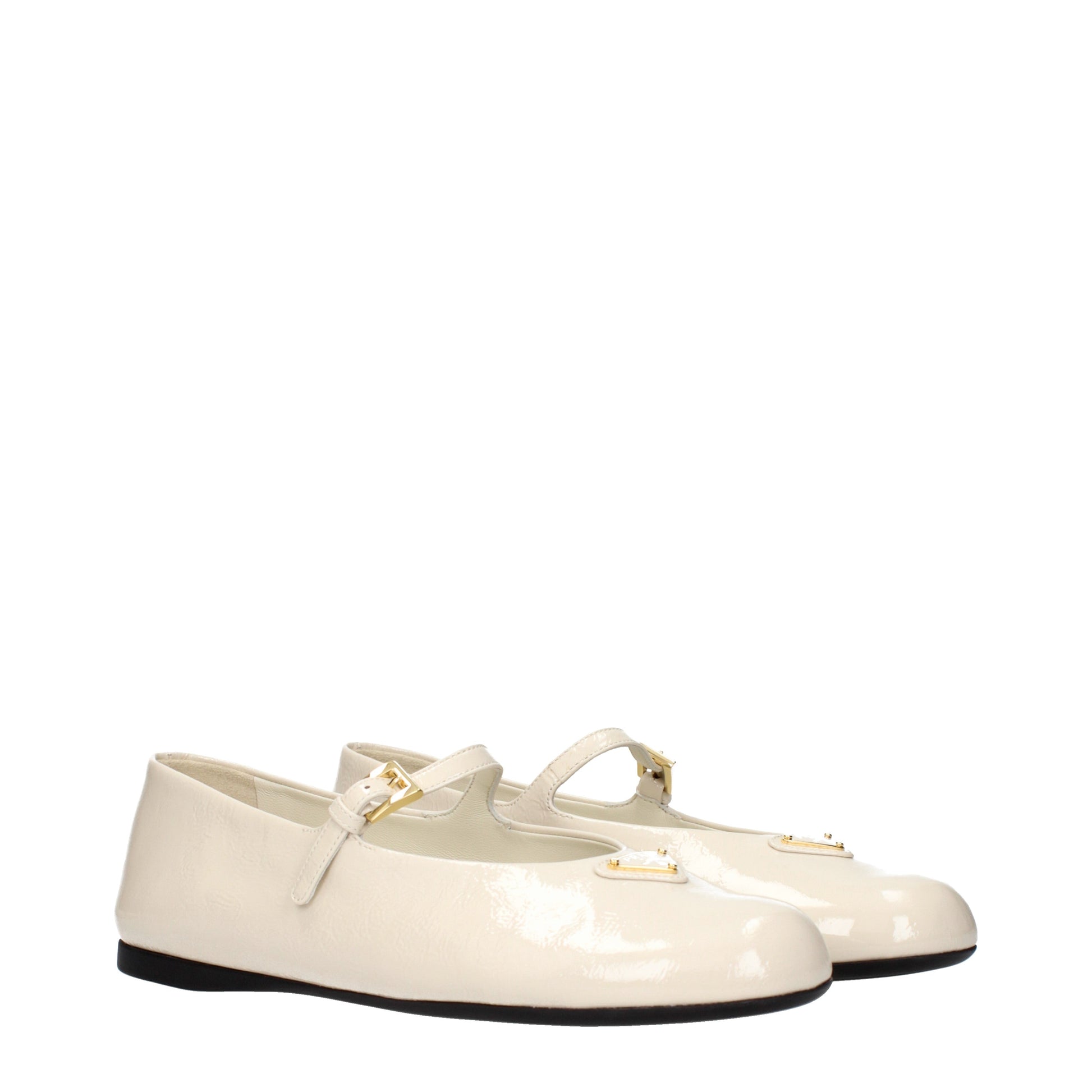 Prada Women's Ballet Flats Patent Leather