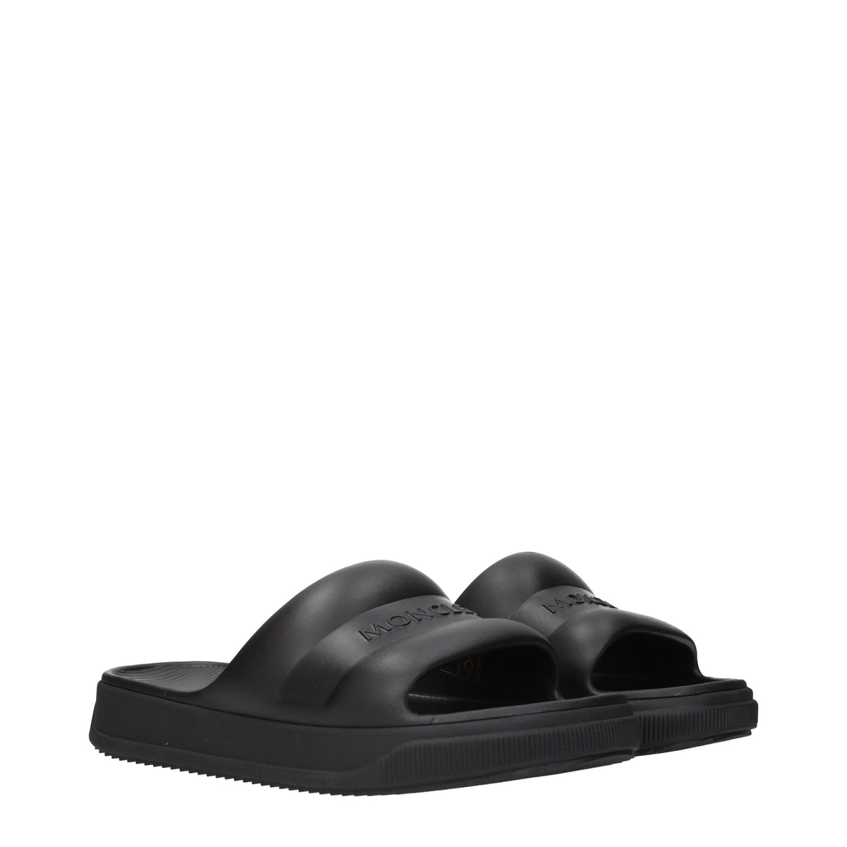 Moncler Slippers and Clogs Women Rubber Black