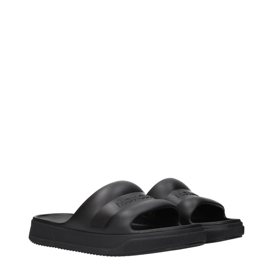 Moncler Slippers and Clogs Women Rubber Black