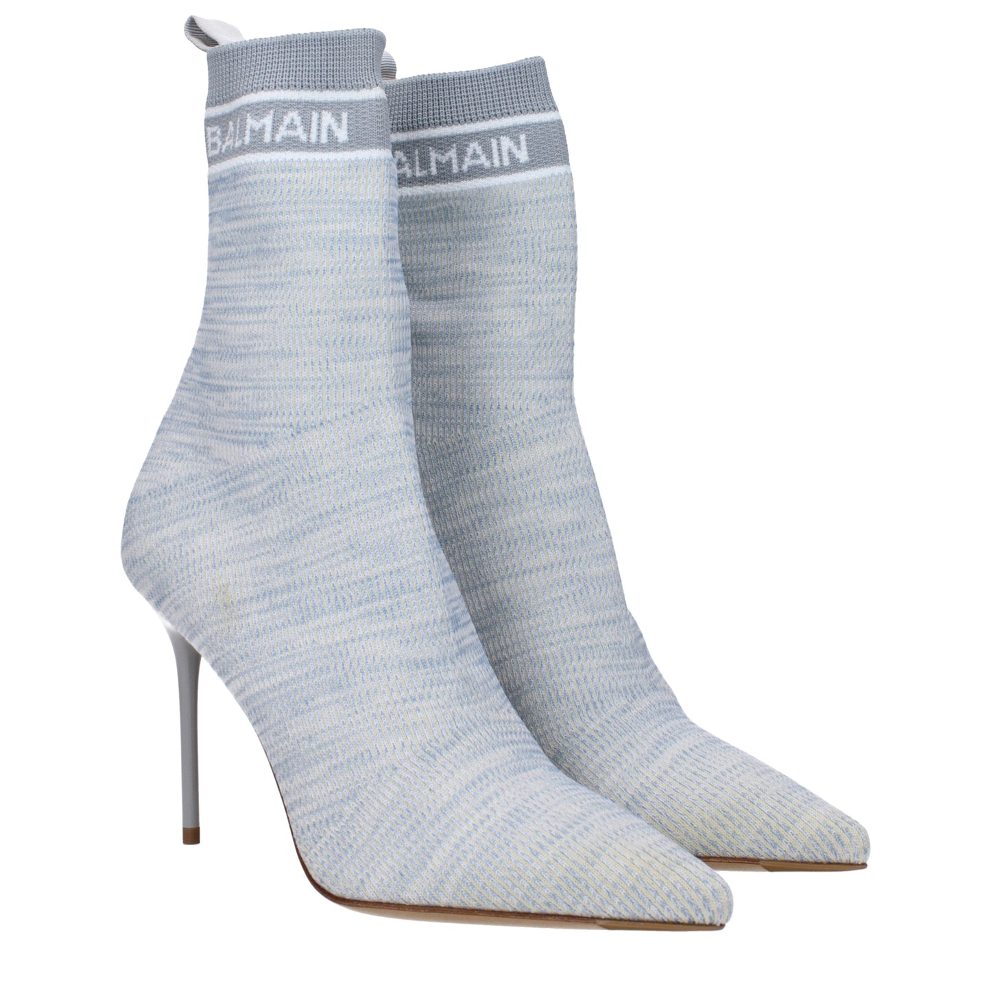 Balmain Women's Boots in Fabric  Heavenly/Grey