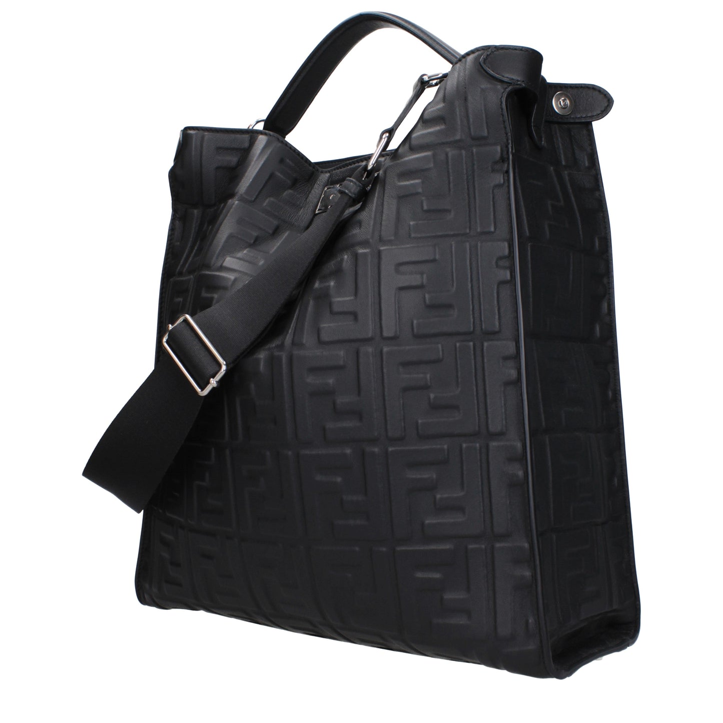 Fendi Handbags Men Leather Black