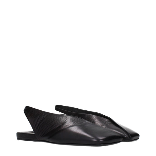 Jil Sander Sandals Women Leather Black