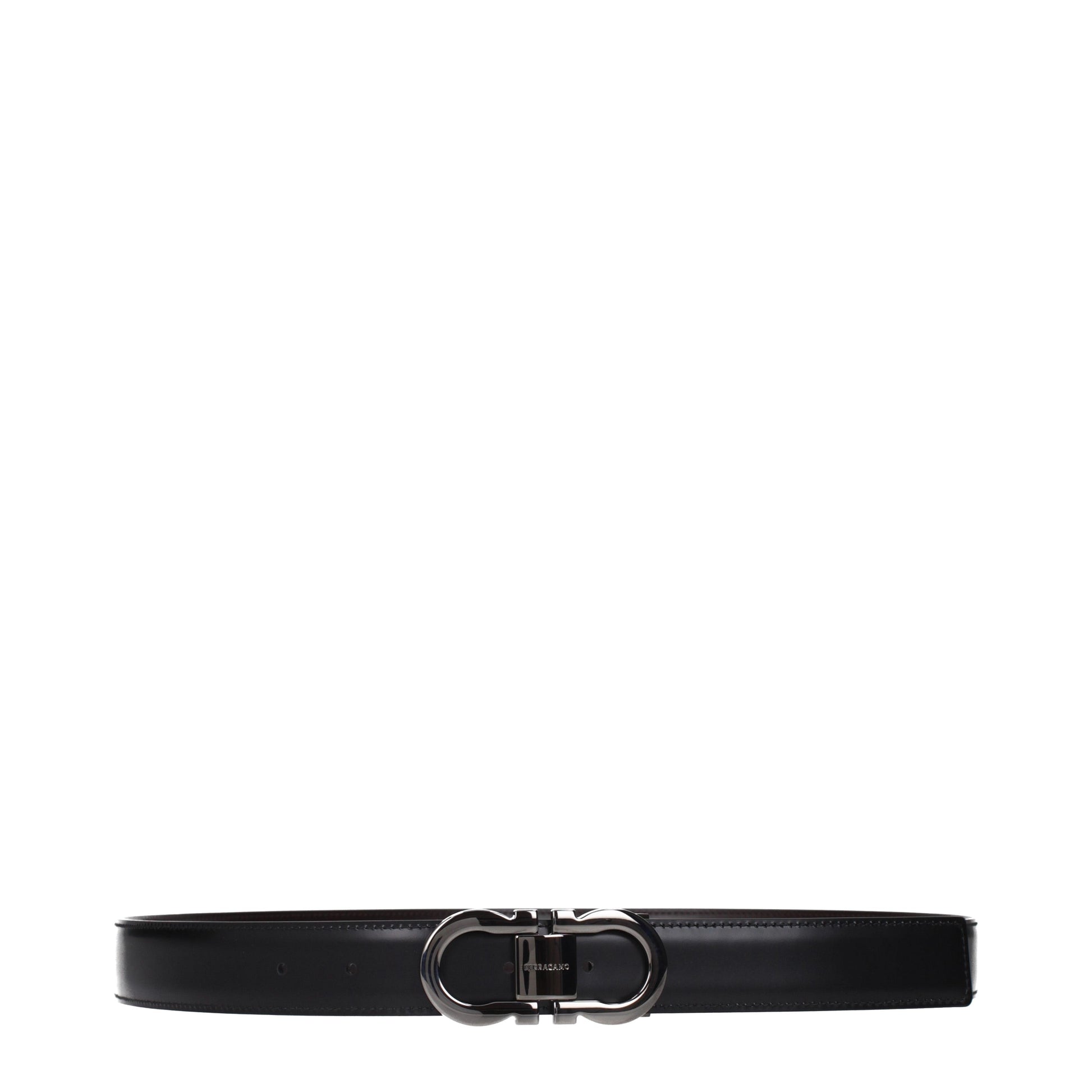 Salvatore Ferragamo Belts Men Leather Brown/Black