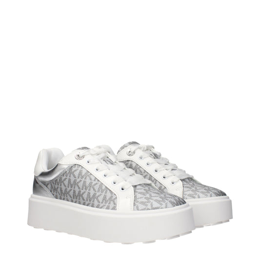 Michael Kors Sneakers Women Fabric  Silver