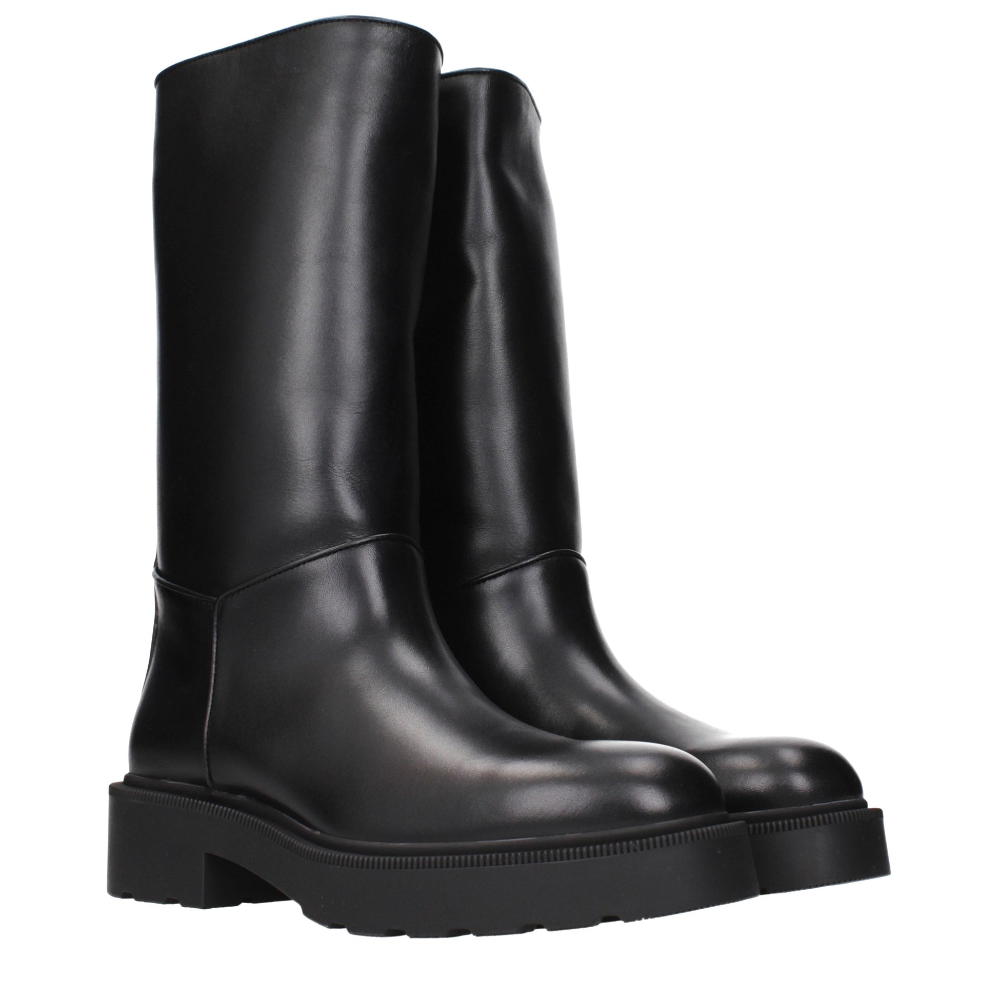 The Row Boots Women Leather Black