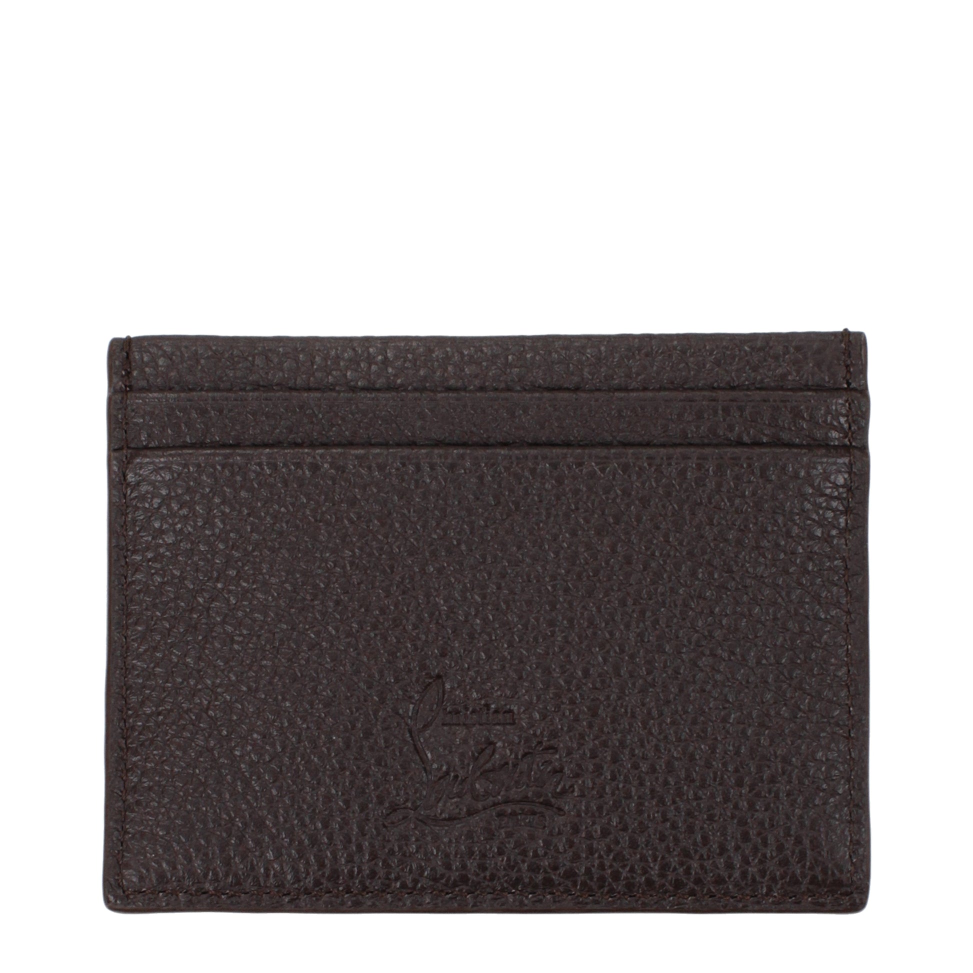 Louboutin Document Holders Men Leather Brown/Coffee