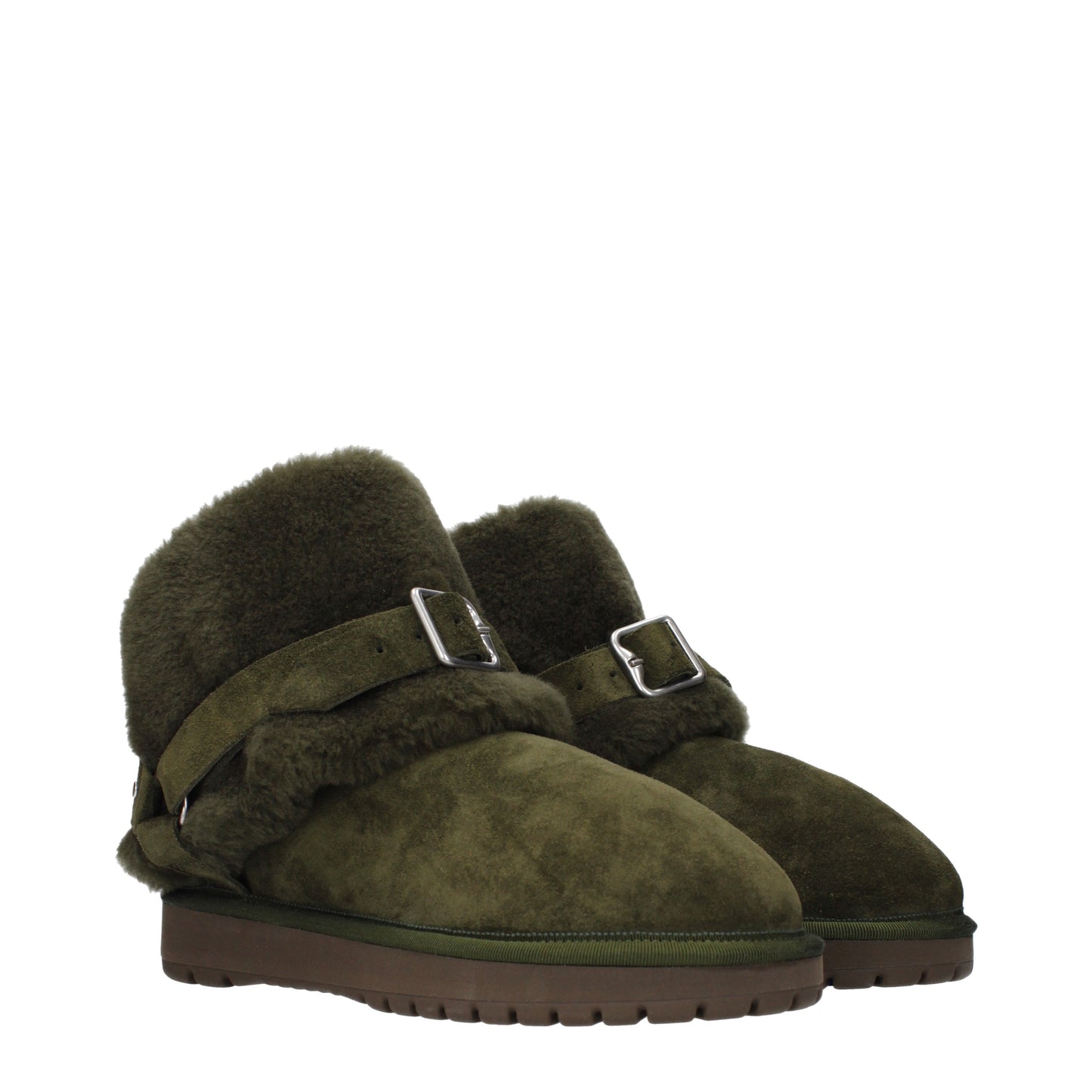 Burberry Ankle Boots Men Suede Green/Lake