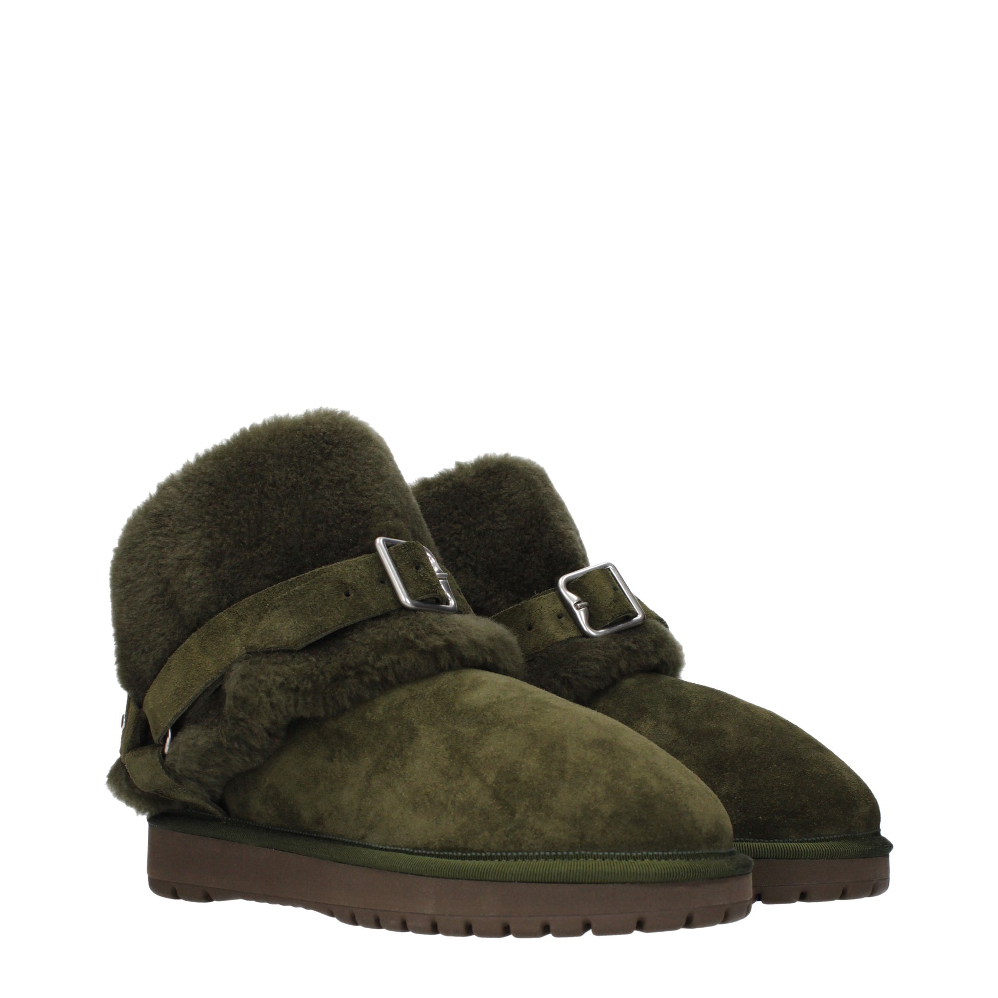 Burberry Ankle Boots Men Suede Green/Lake
