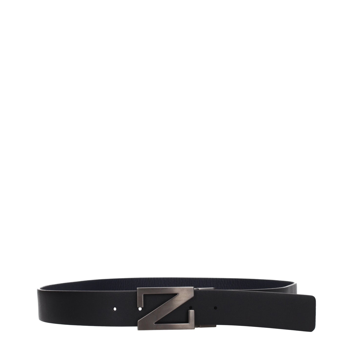 Zegna Belts Men Leather Blue/Black