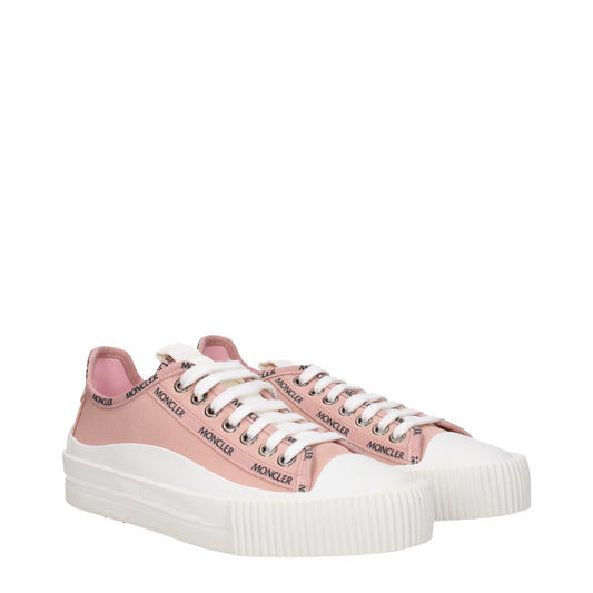 Moncler Women's Sneakers in Fabric  Pink