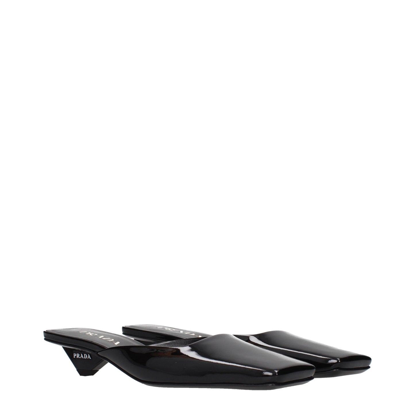 Prada Sandals Women Patent Leather Black