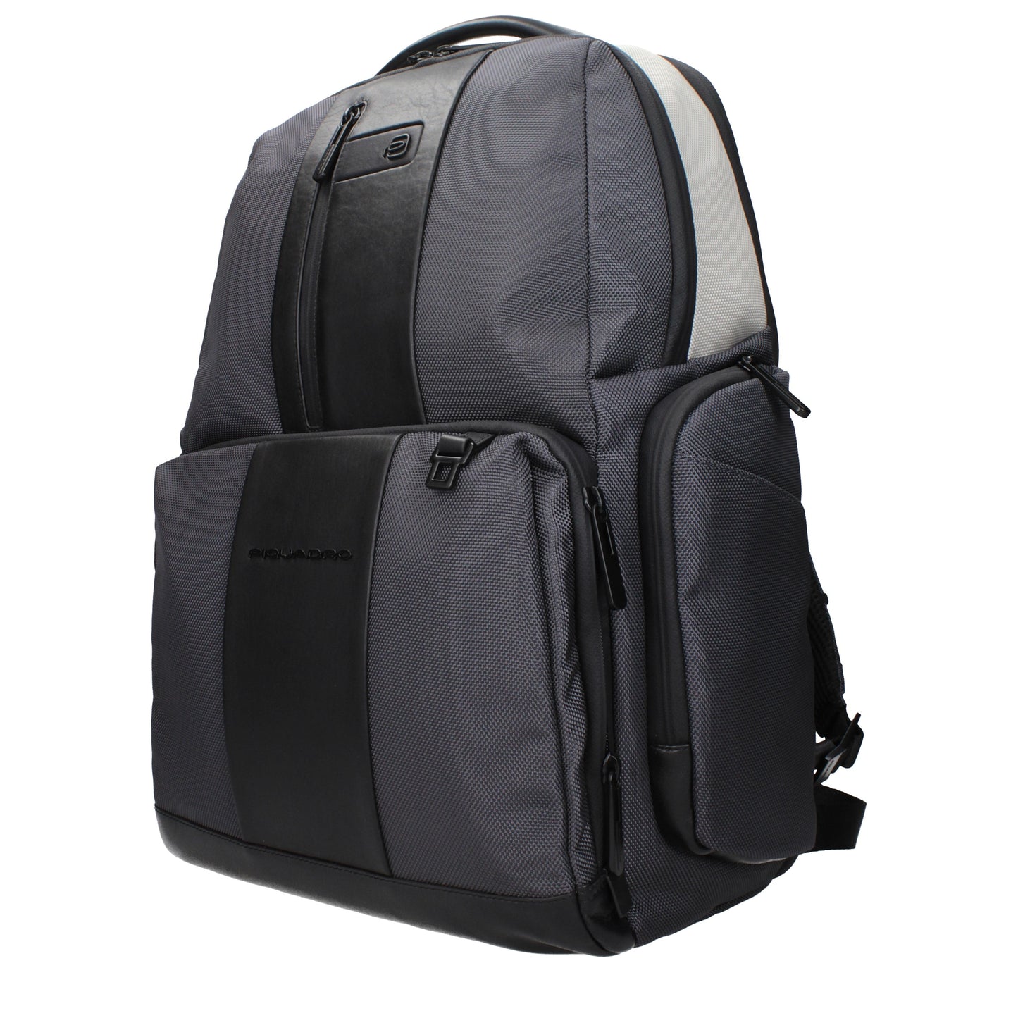 Piquadro Backpacks and Bumbags Men Recycled Nylon Gray/Black