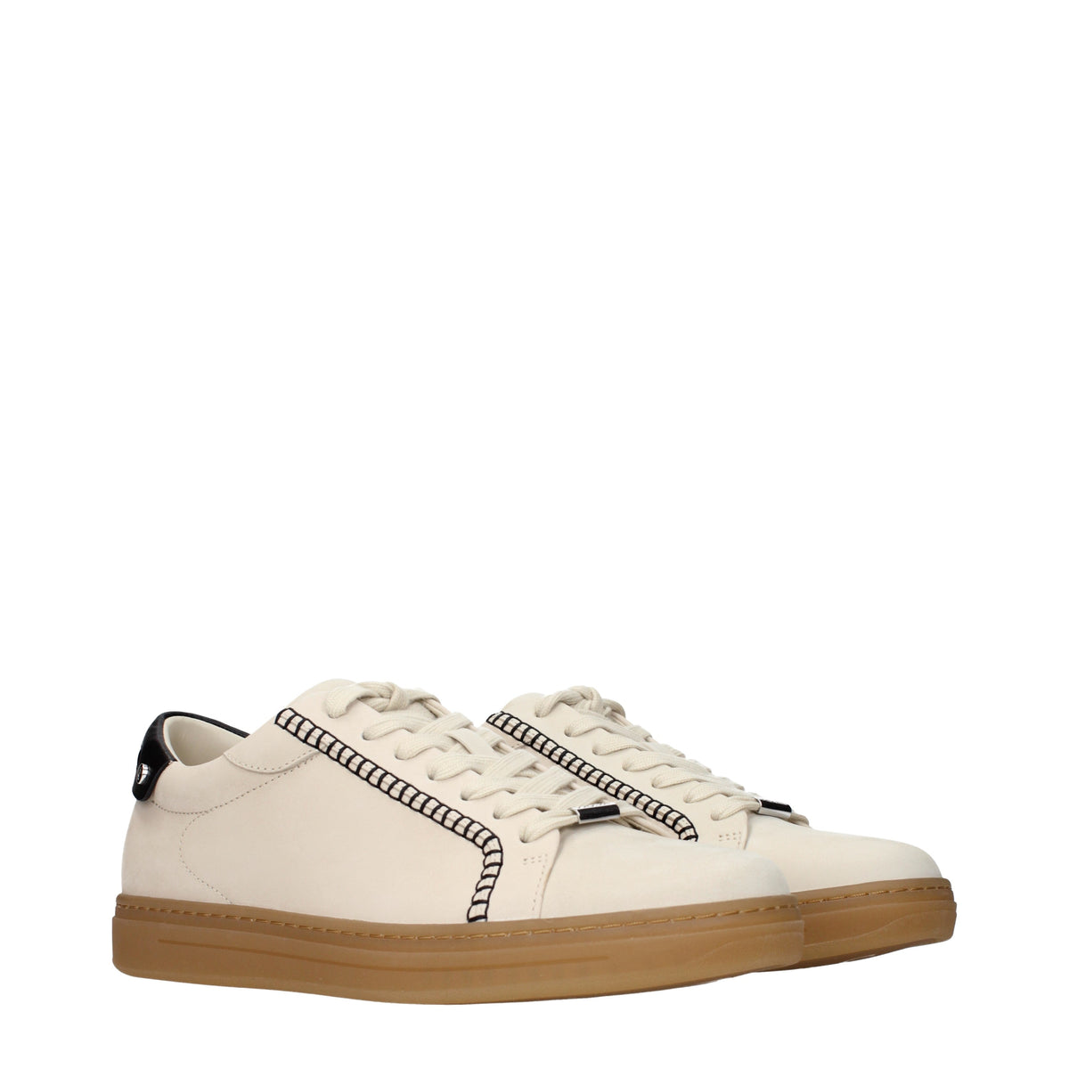 Jimmy Choo Sneakers Men Suede Beige/Black