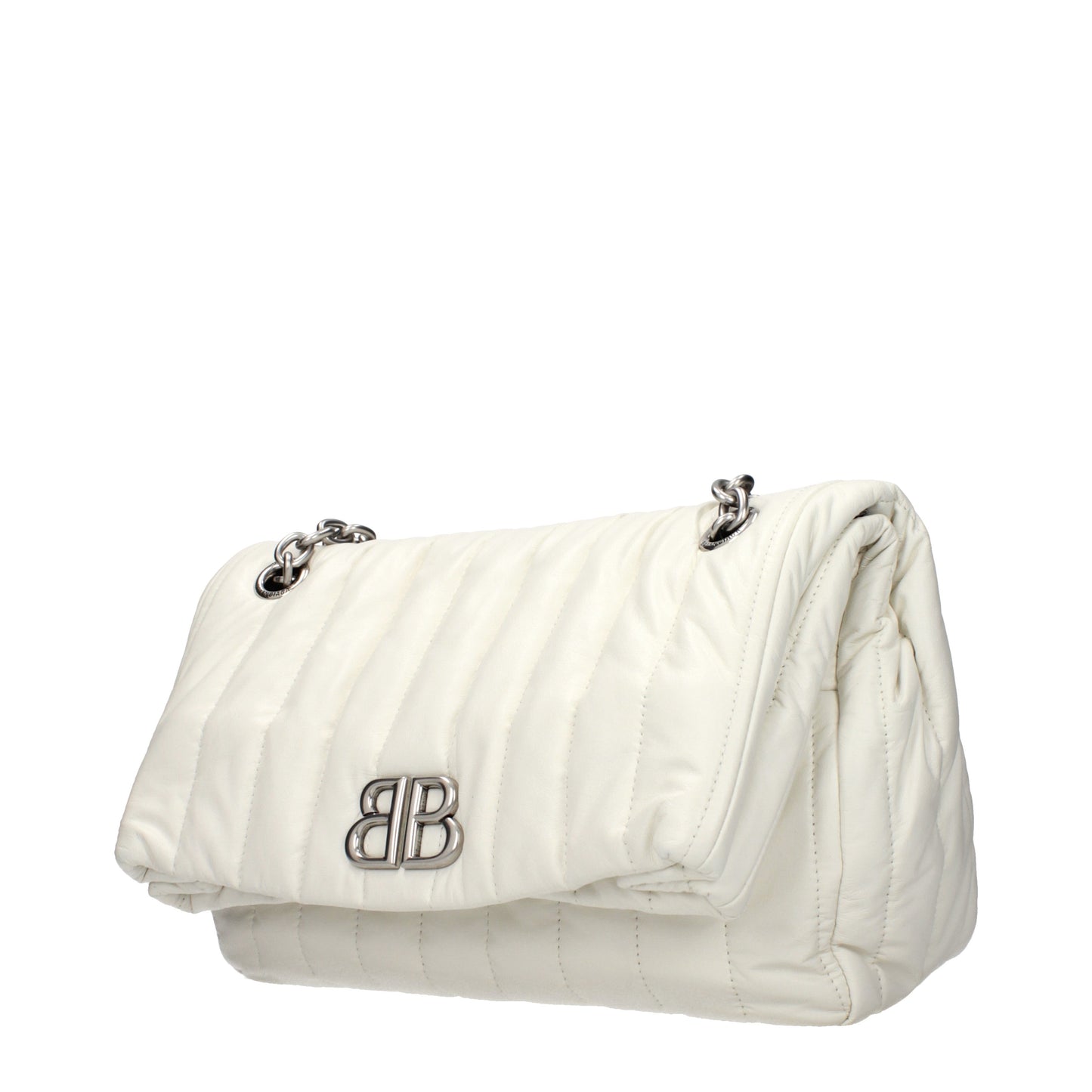 Balenciaga Shoulder Bags Women Leather White/Off White