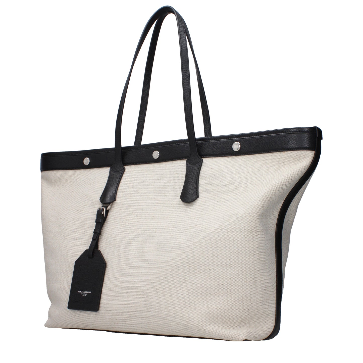 Dolce&Gabbana Shoulder Bags Men Fabric  Beige/Black