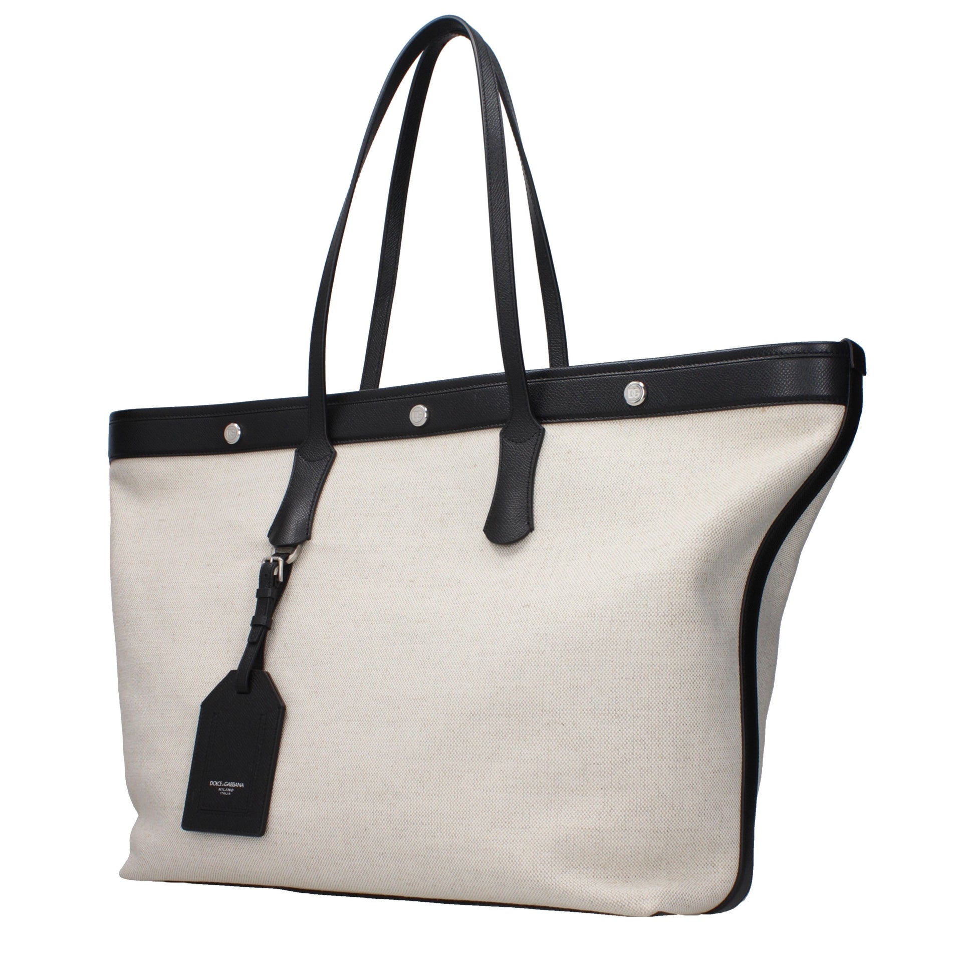 Dolce&Gabbana Shoulder Bags Men Fabric  Beige/Black