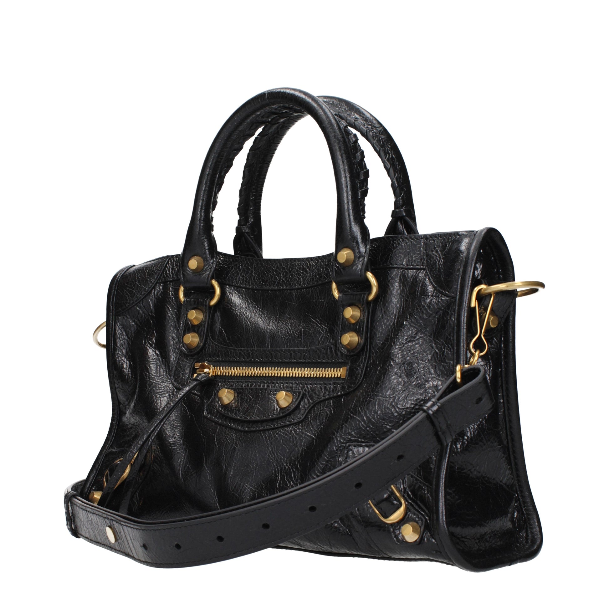Balenciaga Handbags Women Leather Black