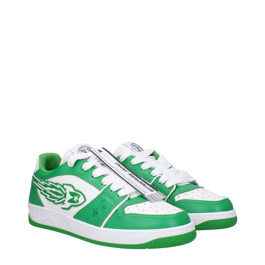 Enterprise Japan Men's Sneakers in Leather Green/White