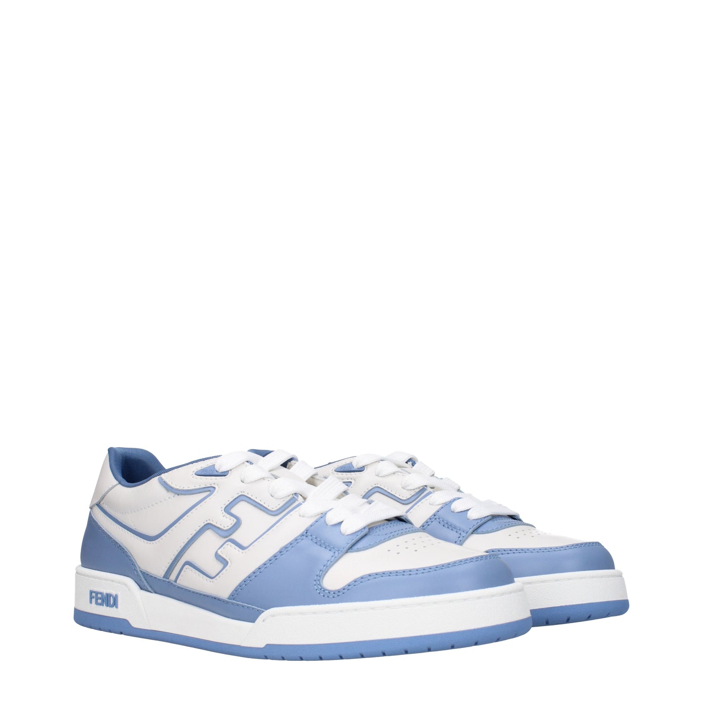 Fendi Men's Sneakers in Leather White/Sky