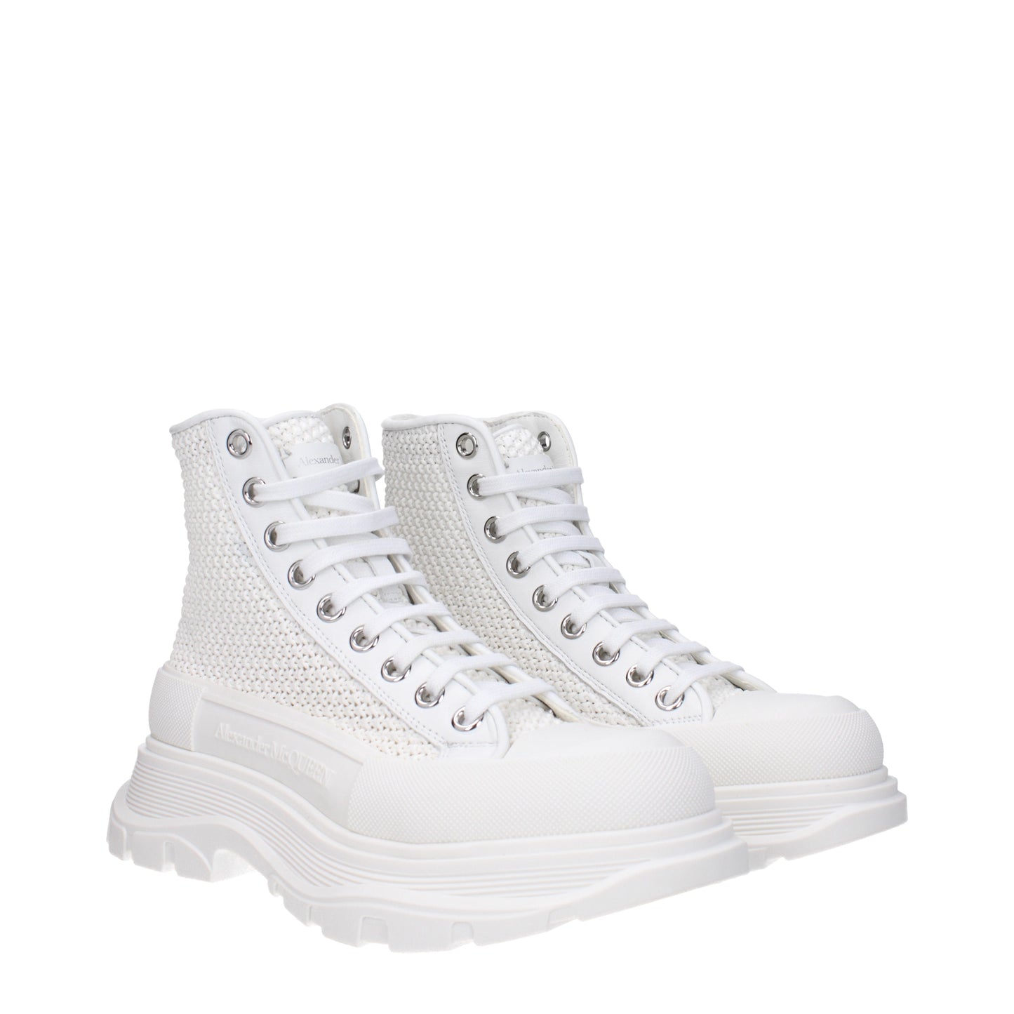 Alexander McQueen Women's Boots in Fabric  White