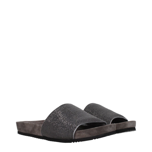 Brunello Cucinelli Women's Slippers and Clogs Suede