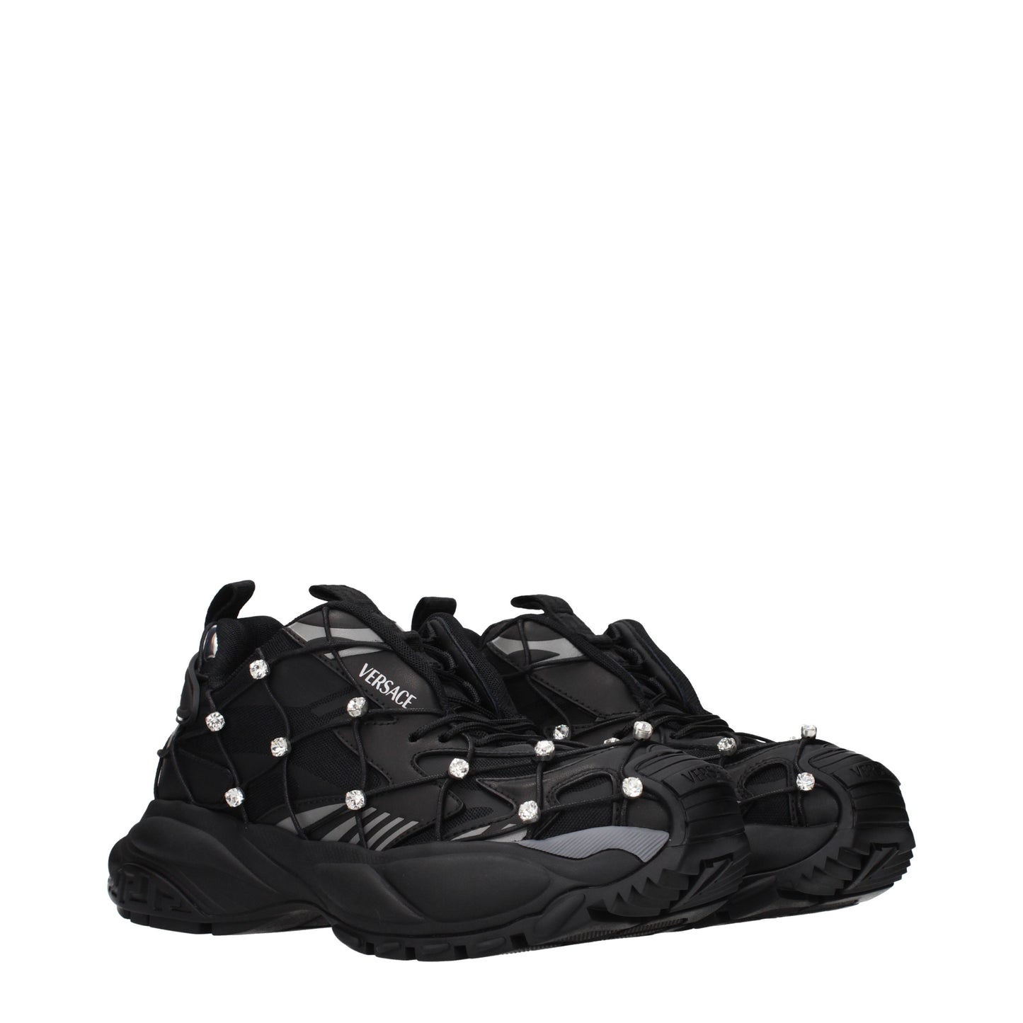 Versace Sneakers Women Fabric  Black