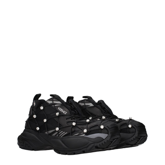 Versace Sneakers Women Fabric  Black