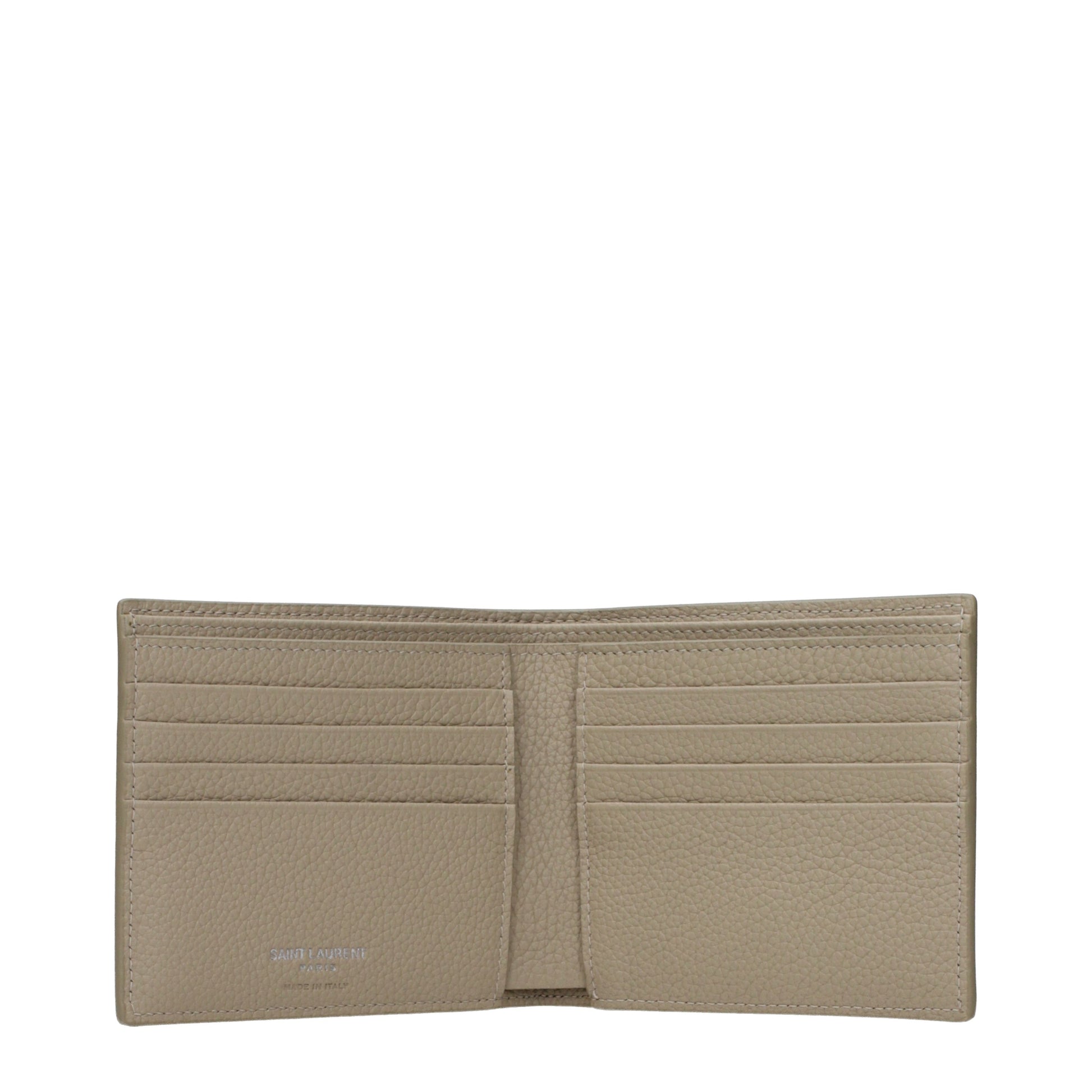 Saint Laurent Wallets Men Leather Beige