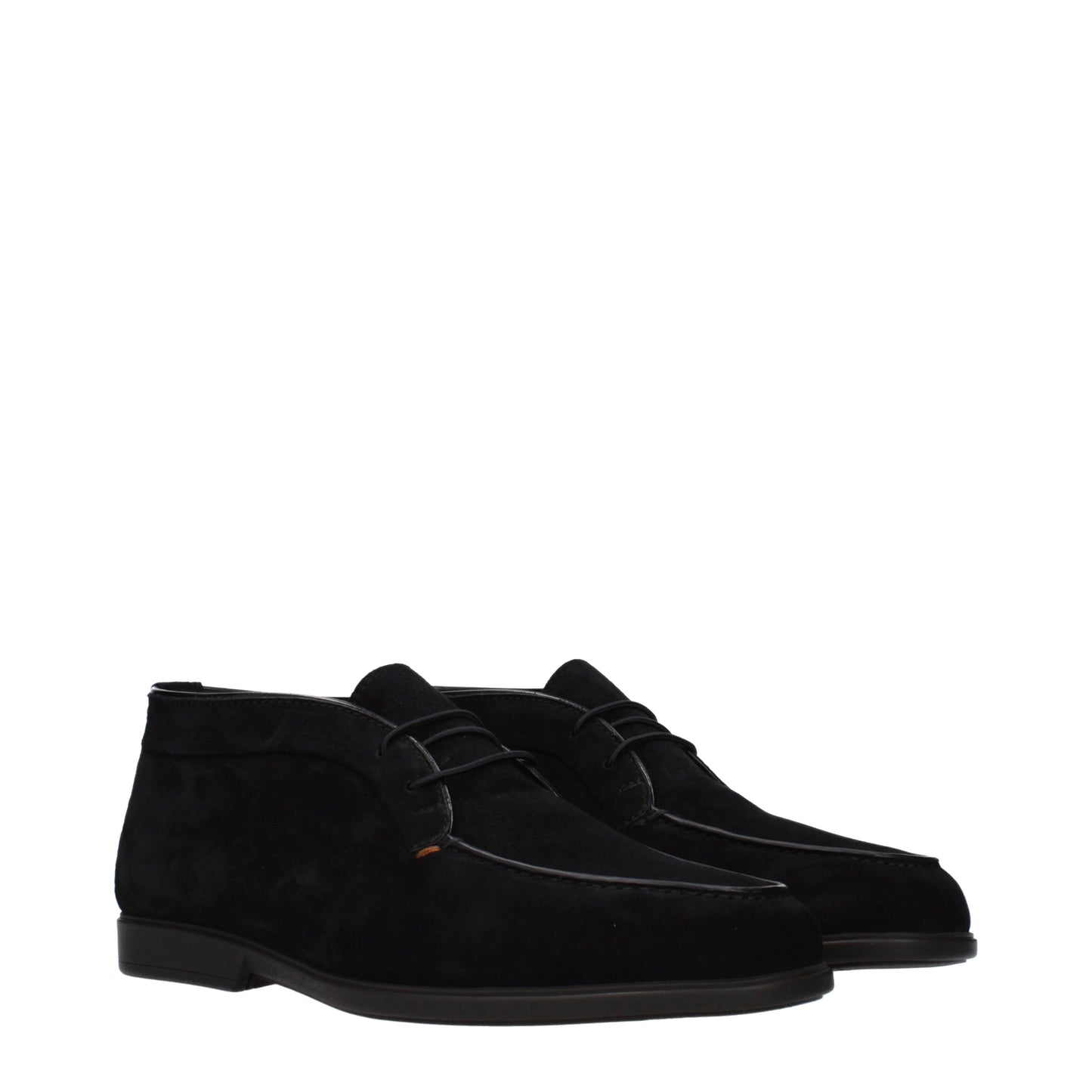 Santoni Ankle Boots Men Suede Black