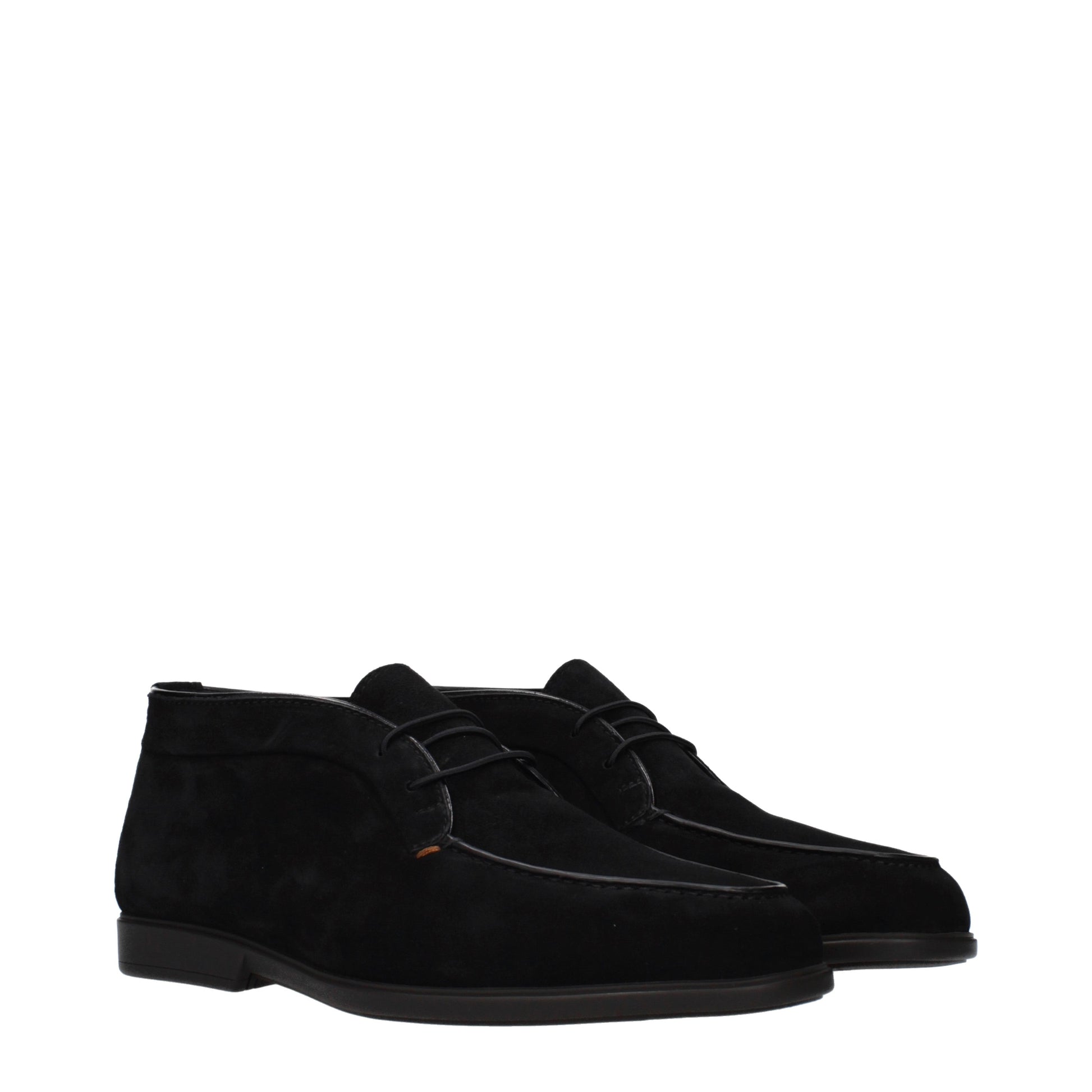 Santoni Ankle Boots Men Suede Black