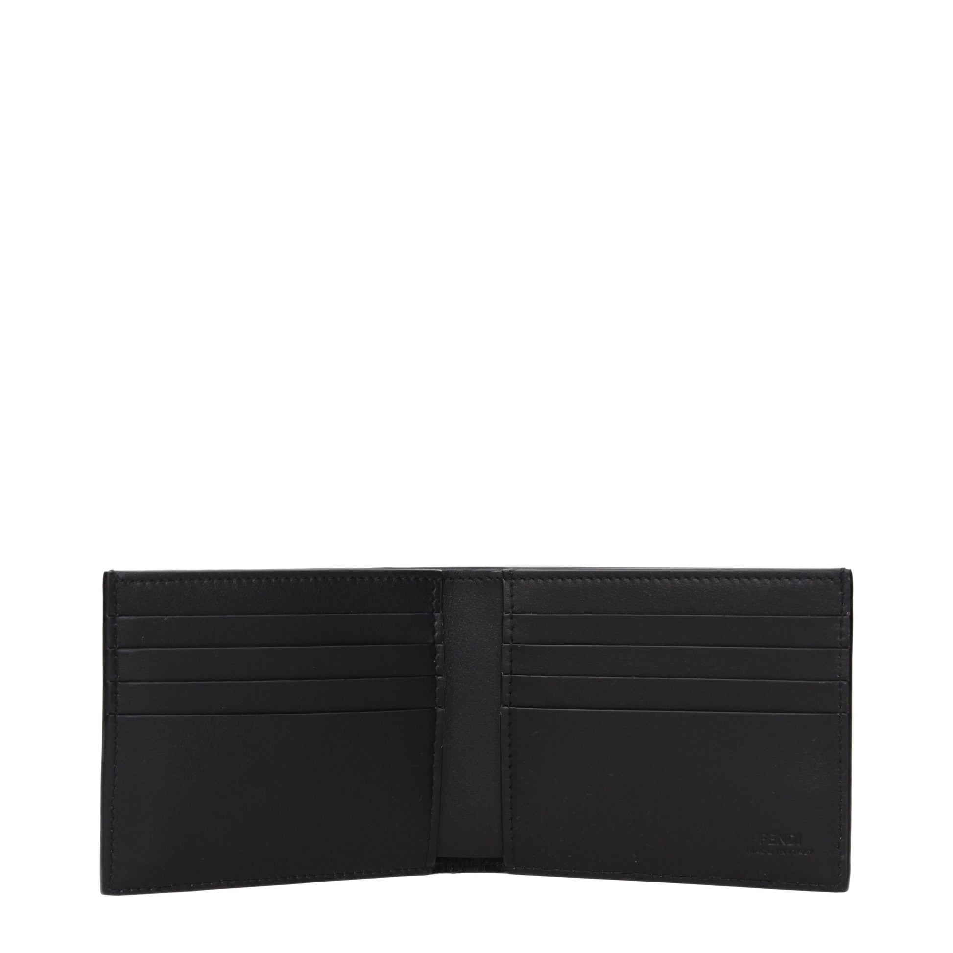 Fendi Wallets Men Leather Black