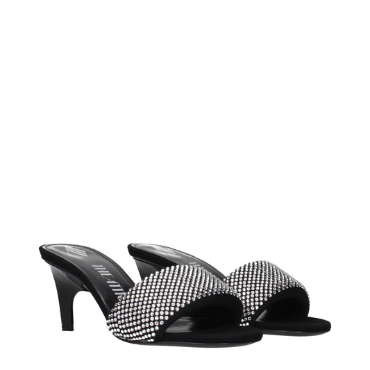 Prada Sandals Women Fabric  Black/Silver