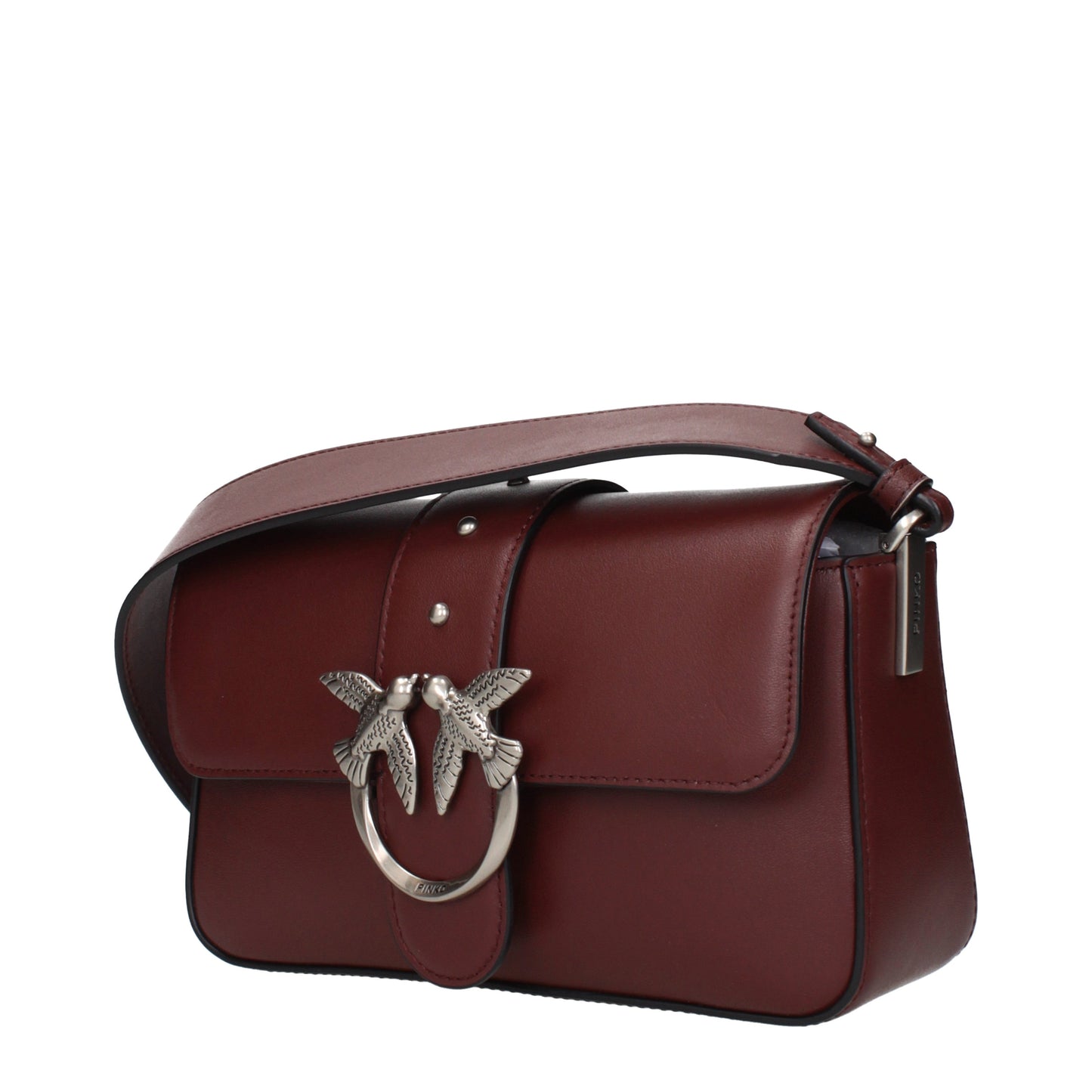 Pinko Crossbody Bags Women Leather Red/Burgundy