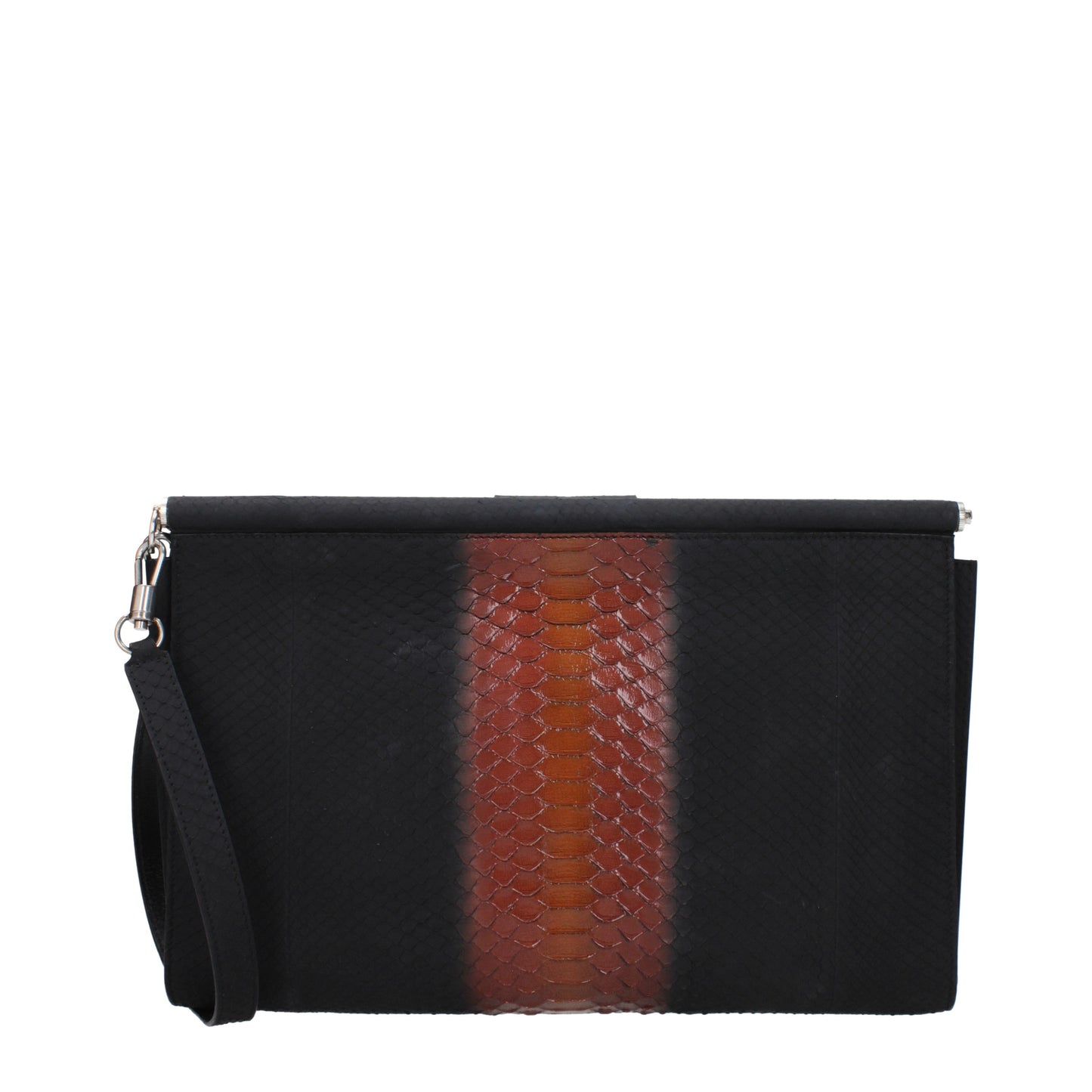 Givenchy Clutches Women Leather Python Black/Brown