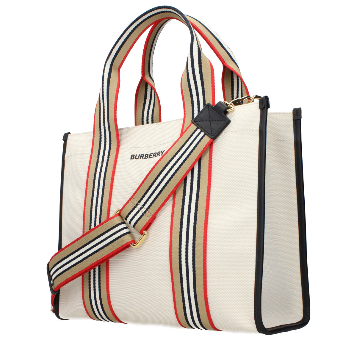 Burberry Handbags Women Fabric  Beige/Black