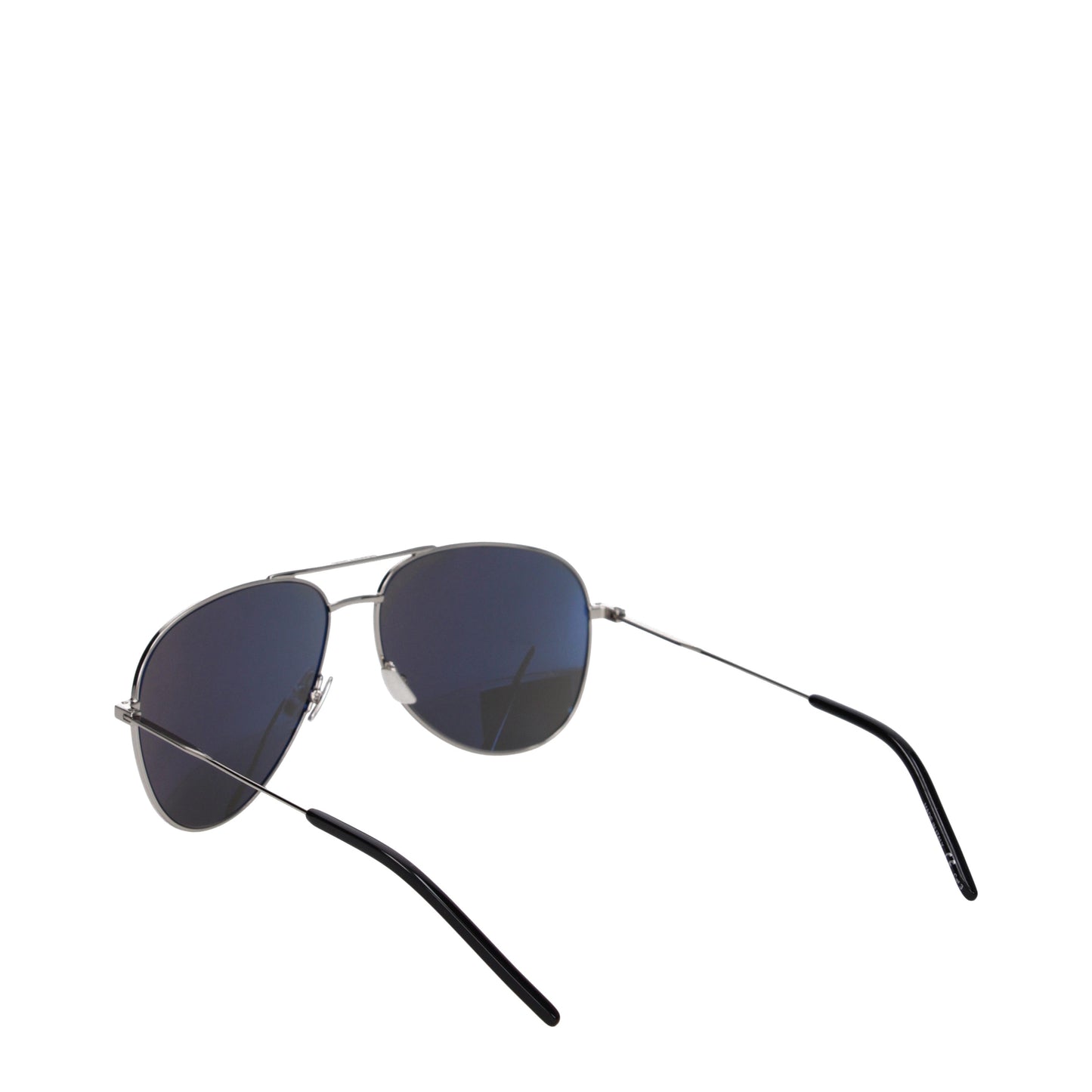 Saint Laurent Sunglasses Men Metal Silver/Blue