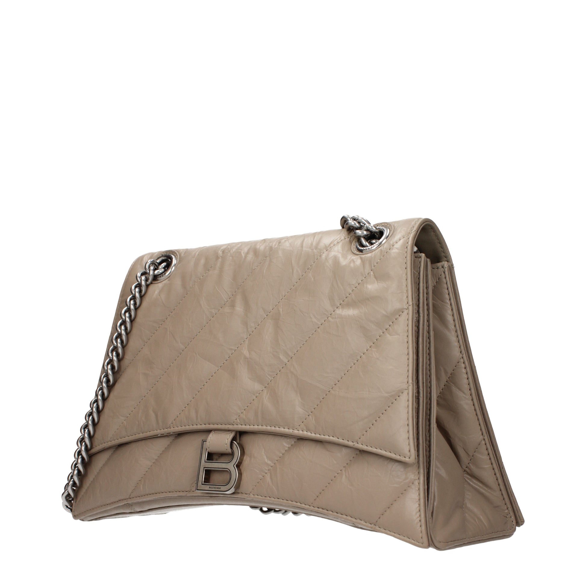 Balenciaga Shoulder Bags Women Leather Beige
