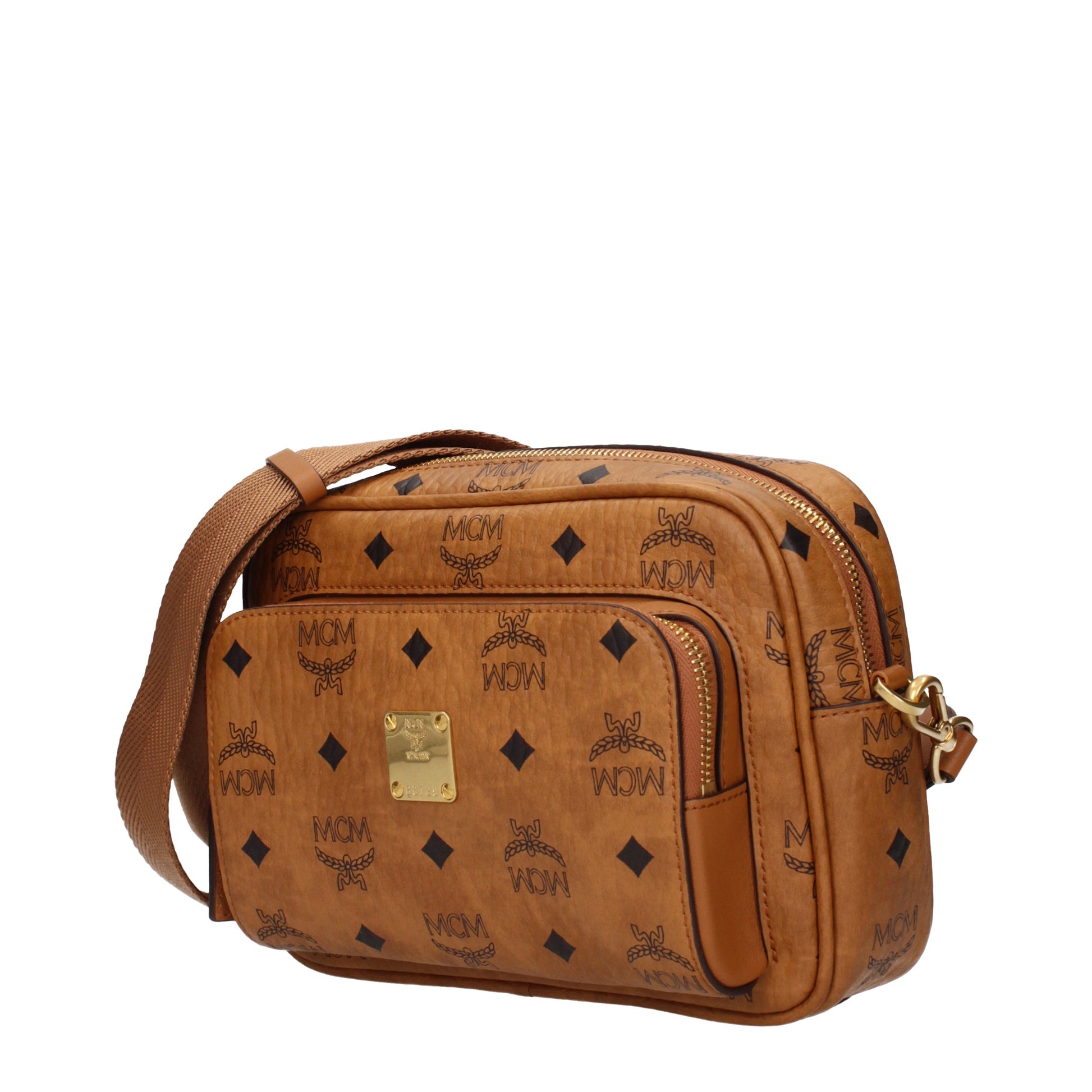 MCM Crossbody Bags Men Fabric  Brown/Cognac