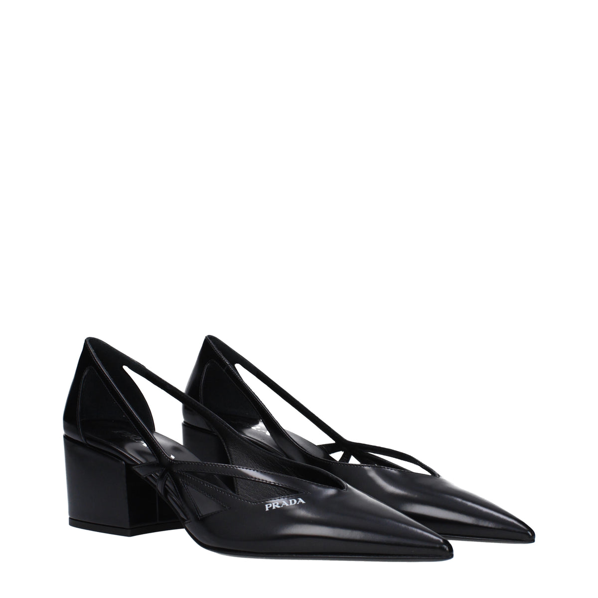 Prada Sandals Women Leather Black
