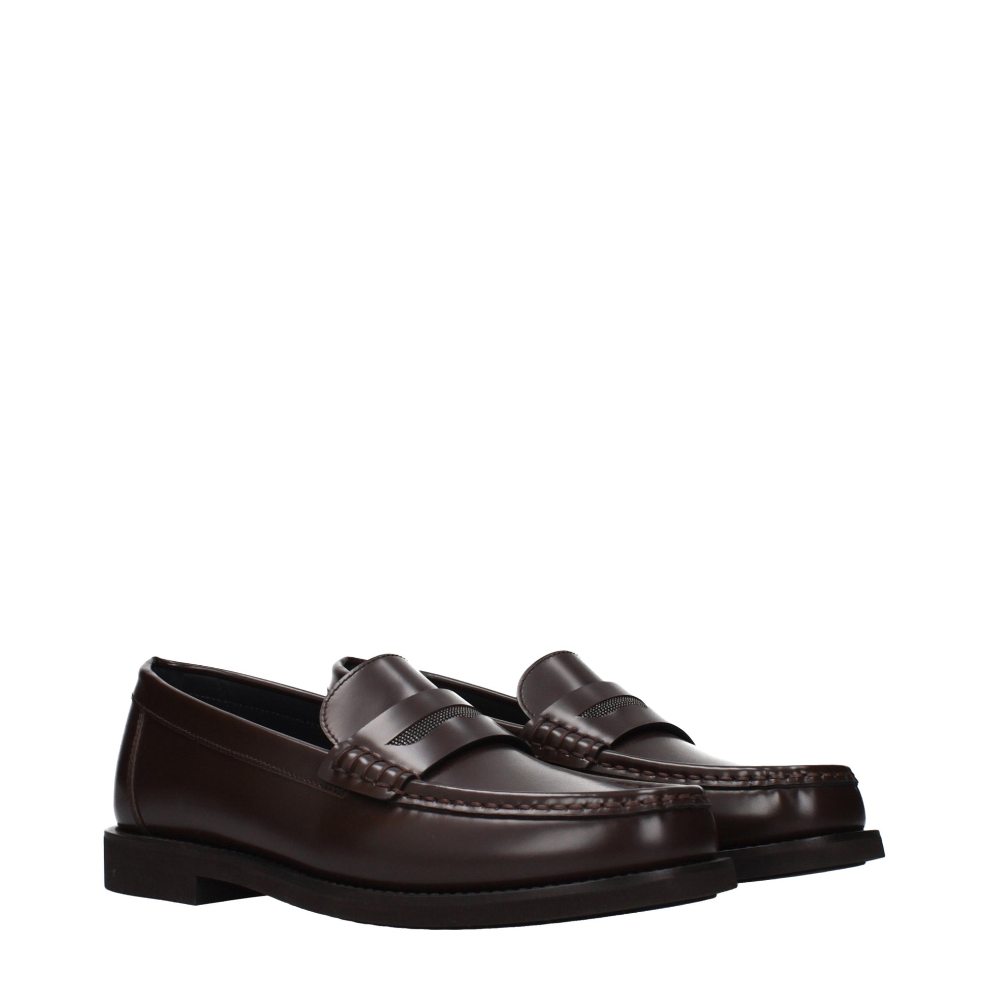 Brunello Cucinelli Loafers Women Leather Brown