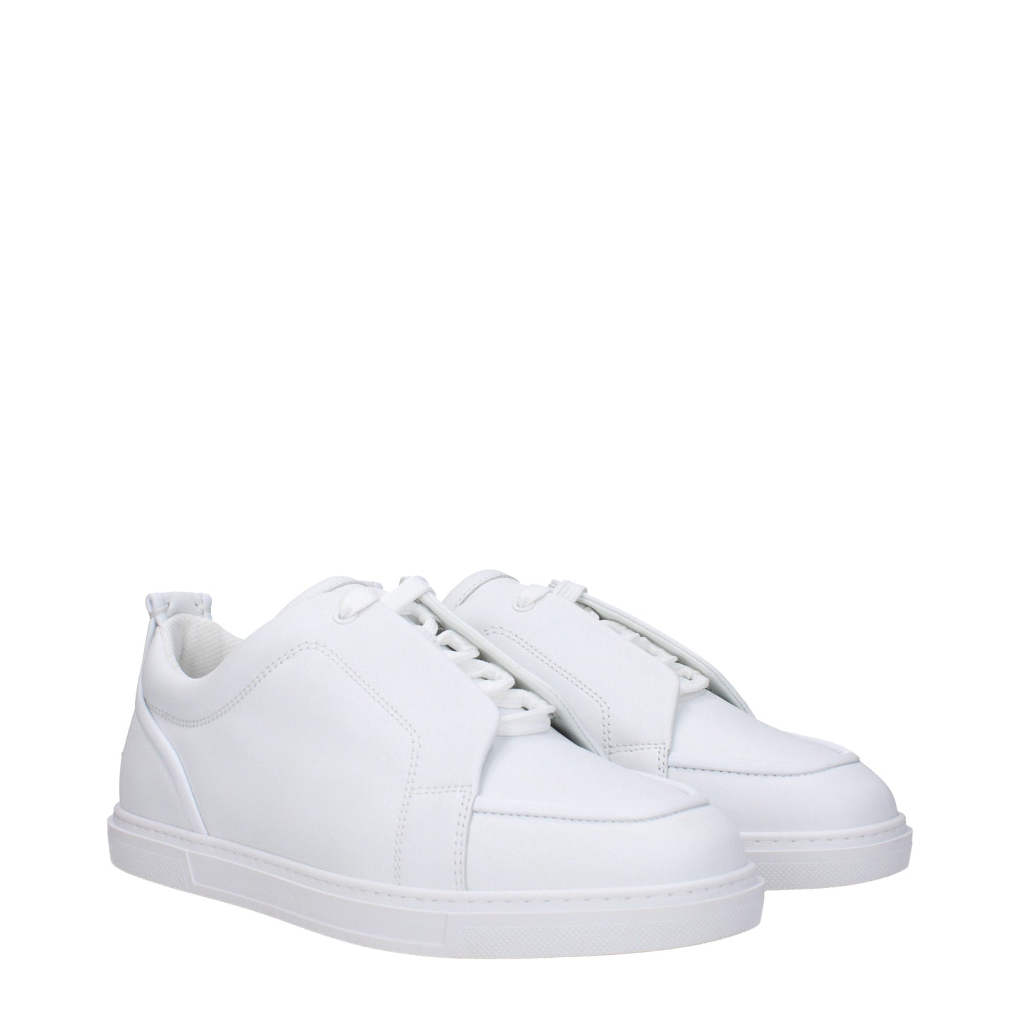 Louboutin Men's Sneakers in Leather White