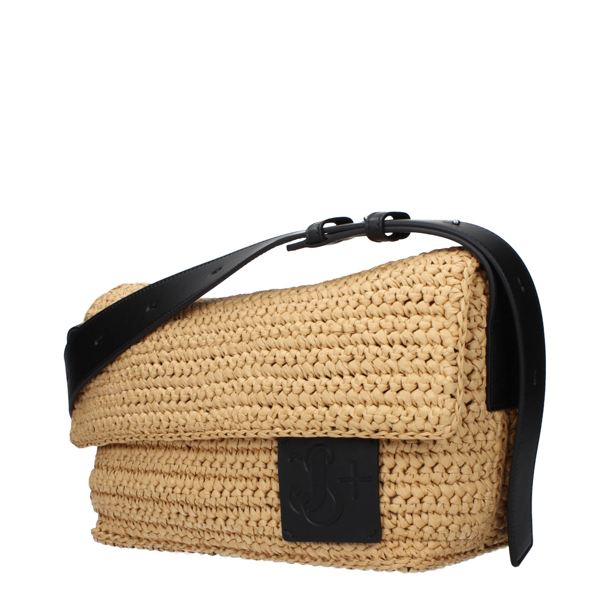 Jil Sander Crossbody Bags Women Raffia Beige/Black