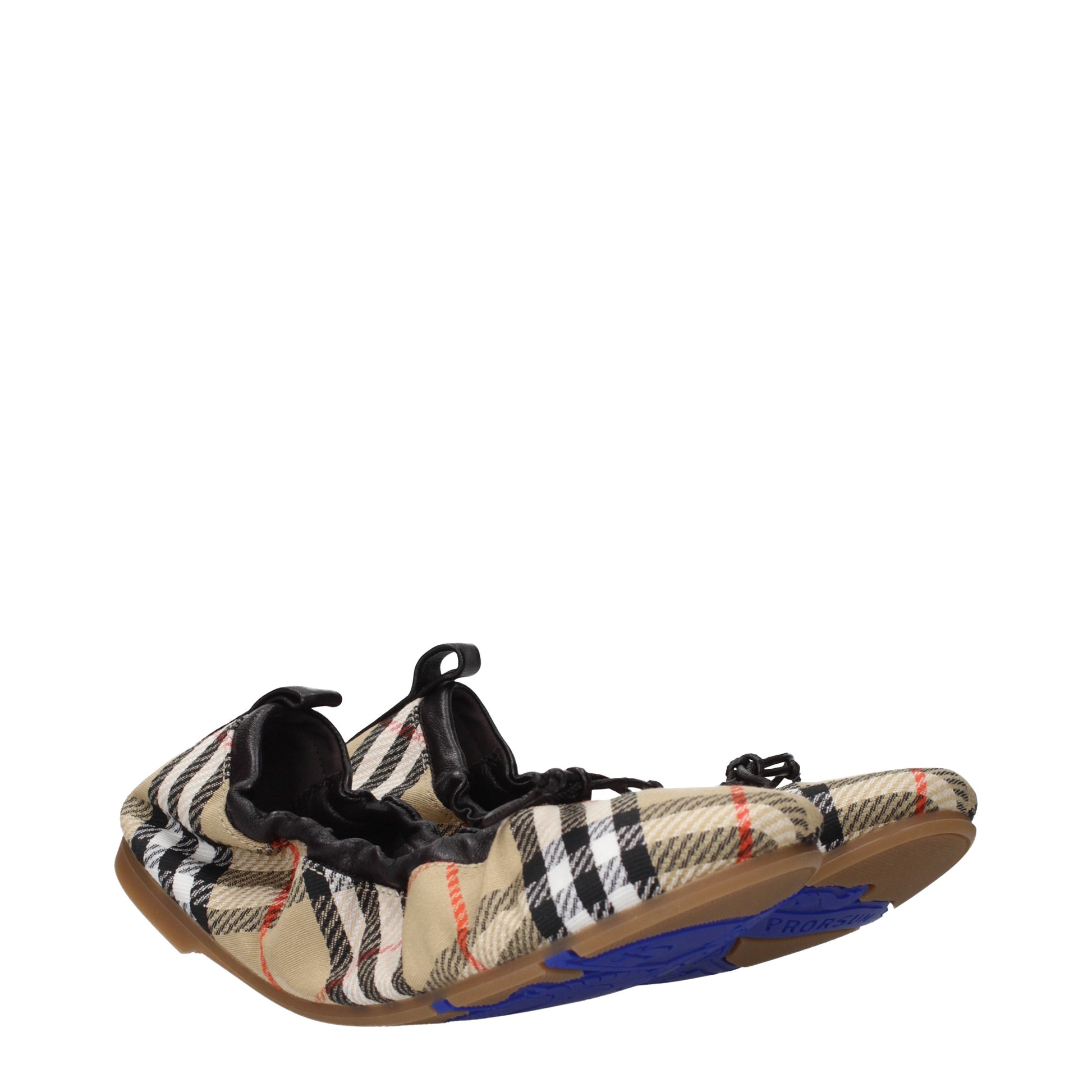 Burberry Ballet Flats Women Fabric  Beige/Black