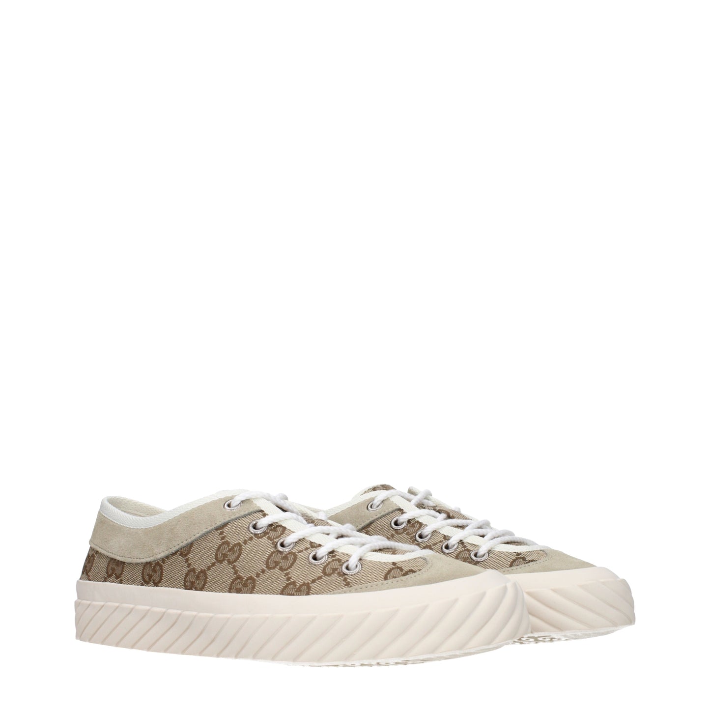 Gucci Men's Sneakers in Fabric  Beige